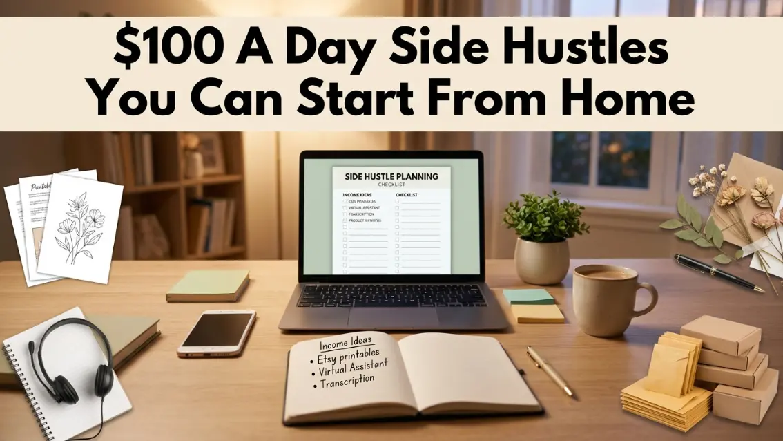 15 Side Hustles You Can Start From Home, Earn $100 A Day