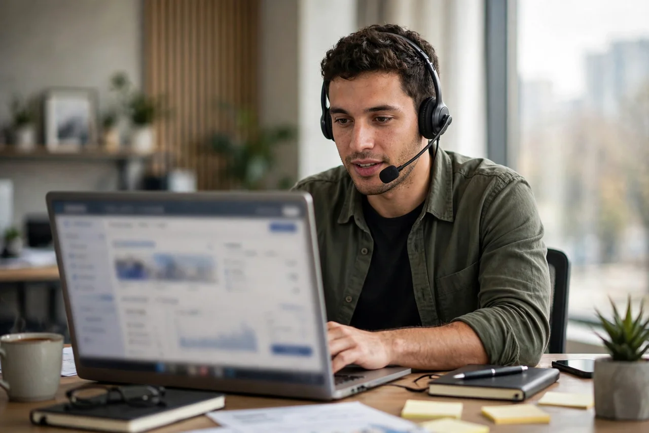 Sales development representative reaching out to business leads