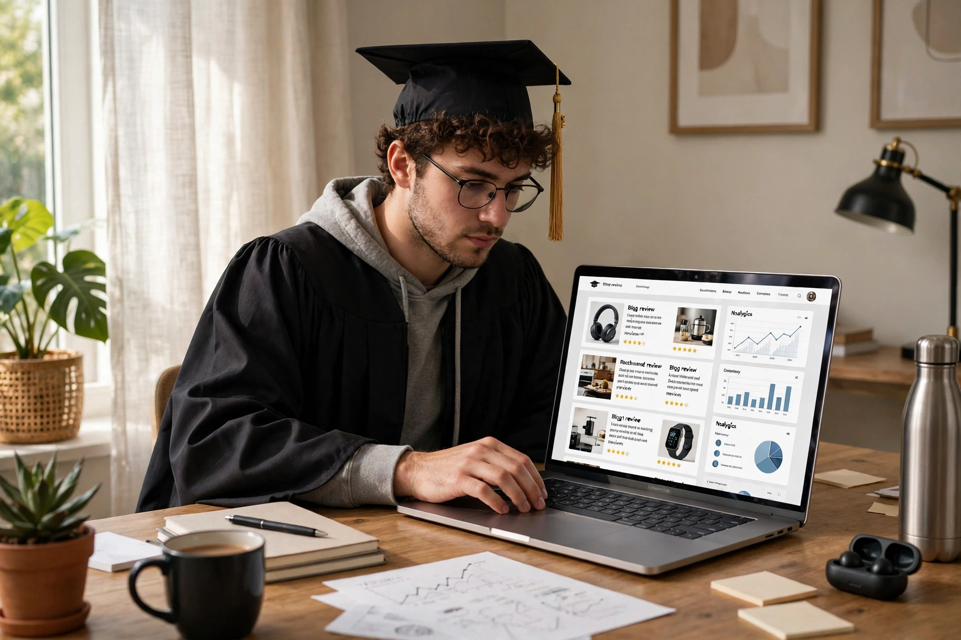 Graduate building affiliate blog in professional field