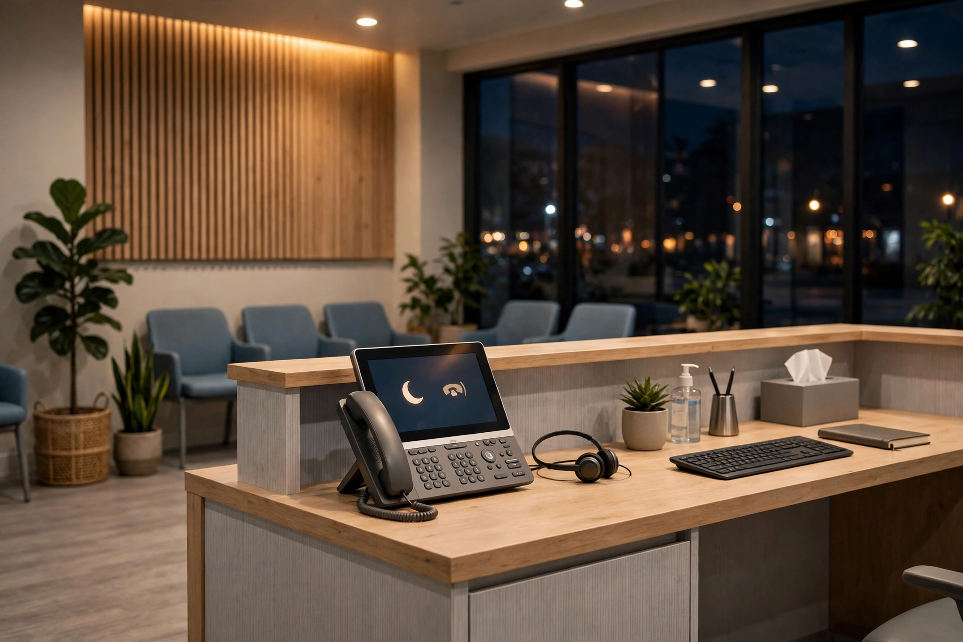 AI voice receptionist answering after-hours dental calls