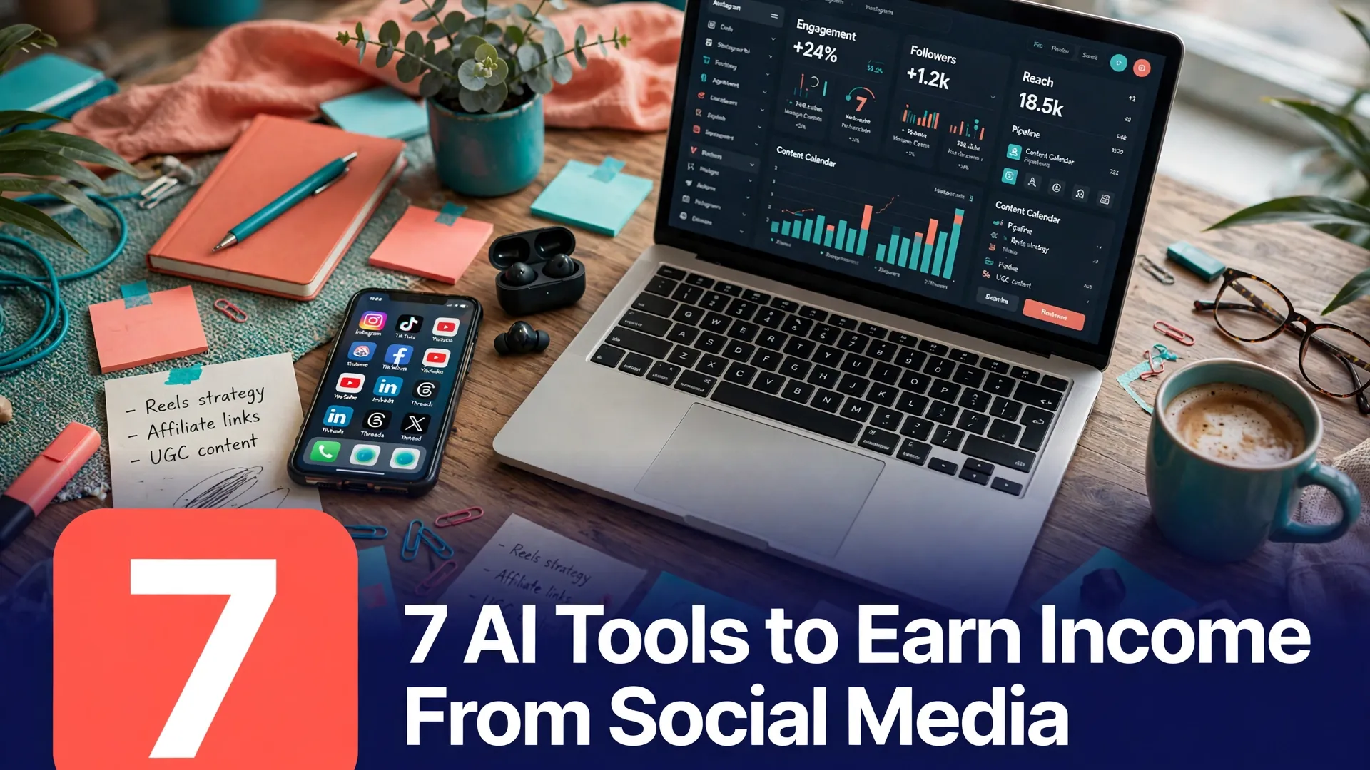 7 AI Tools to Earn Income From Social Media