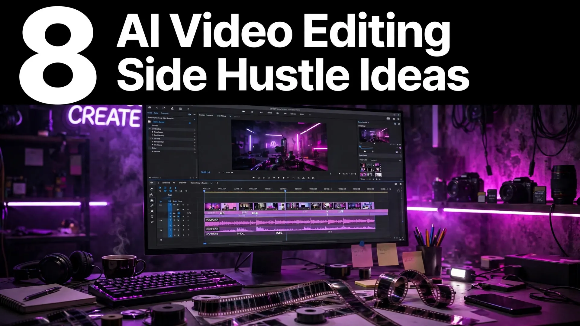 8 AI Video Editing Side Hustle Ideas