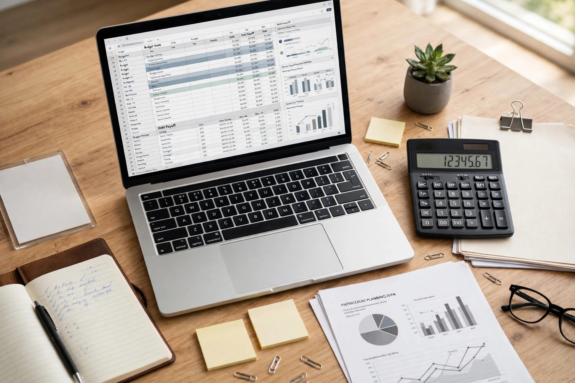 Budget and debt payoff spreadsheet template