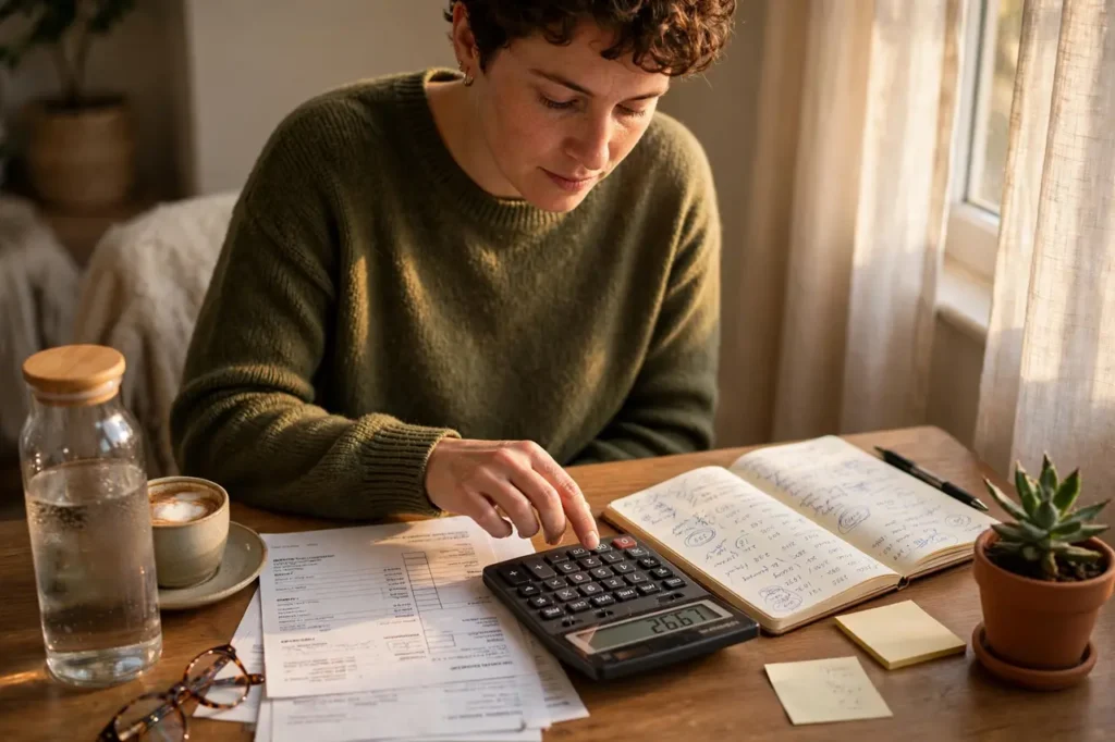 Freelancer calculating minimum hourly rate from monthly expenses