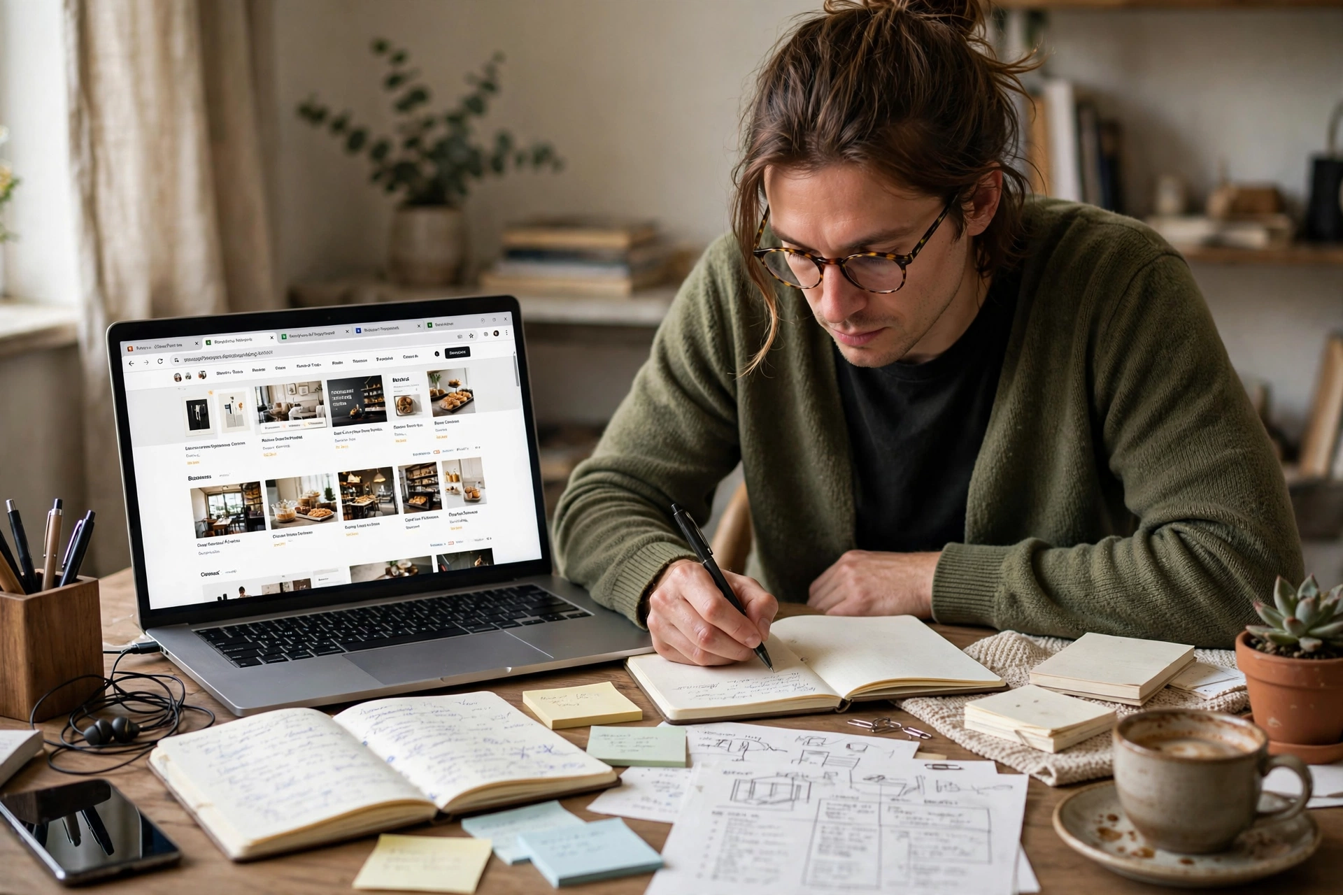 Freelancer researching competitors for a small business client