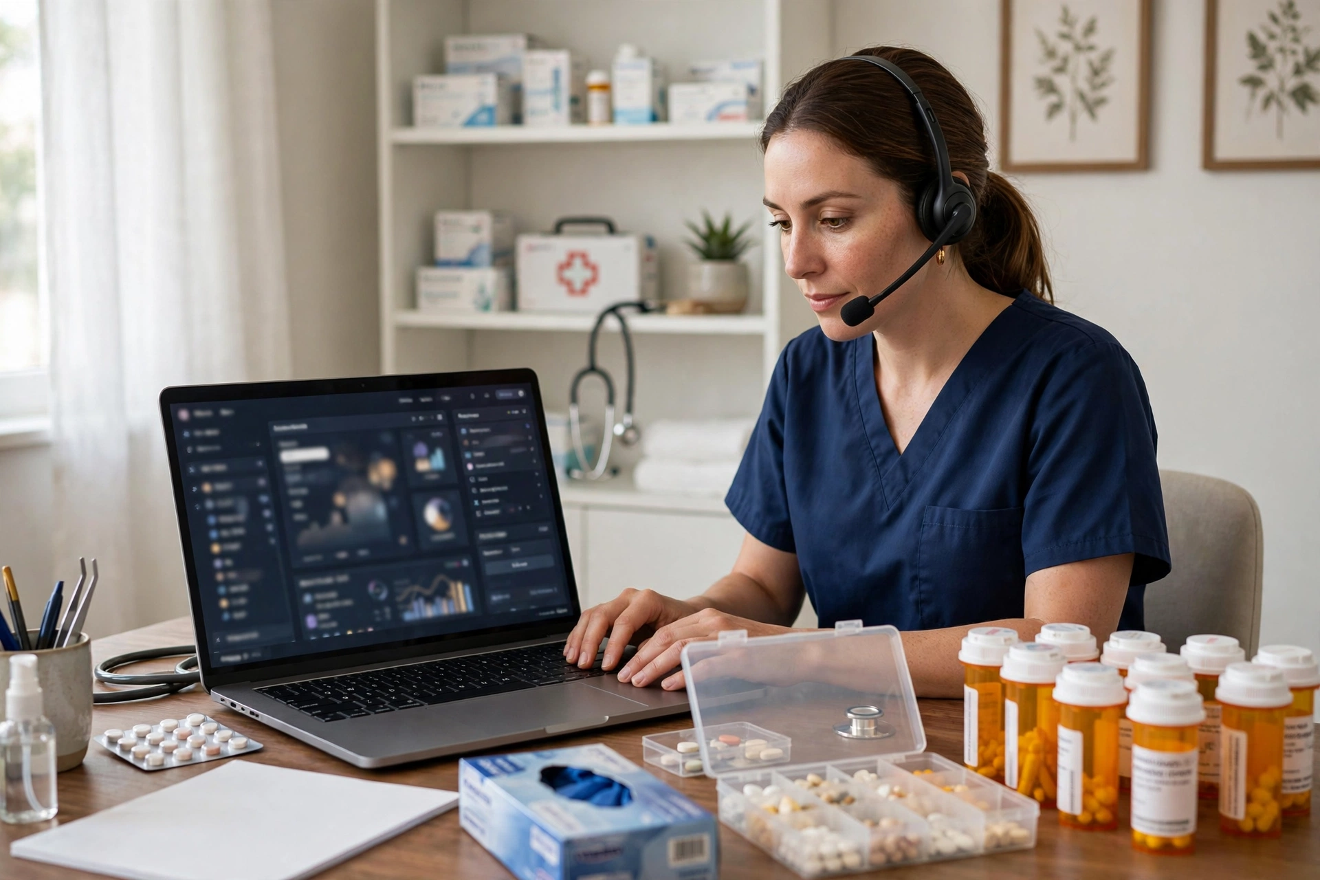 CVS Health remote pharmacy support specialist working from home