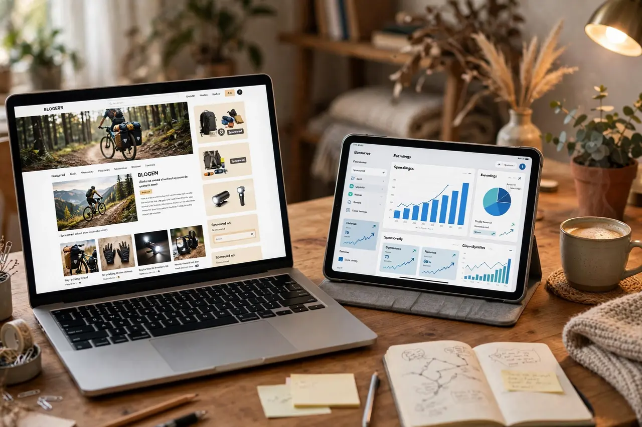 Niche website earning monthly display ad revenue payouts