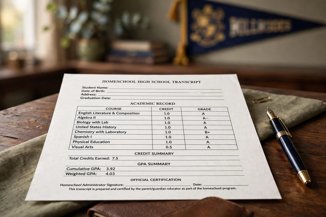 Homeschool high school transcript builder template