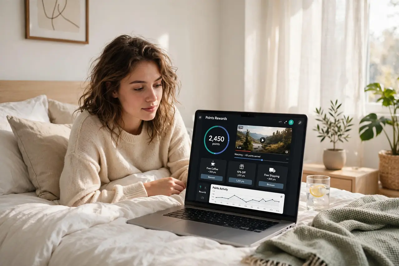 MyPoints video section with daily earnable video content