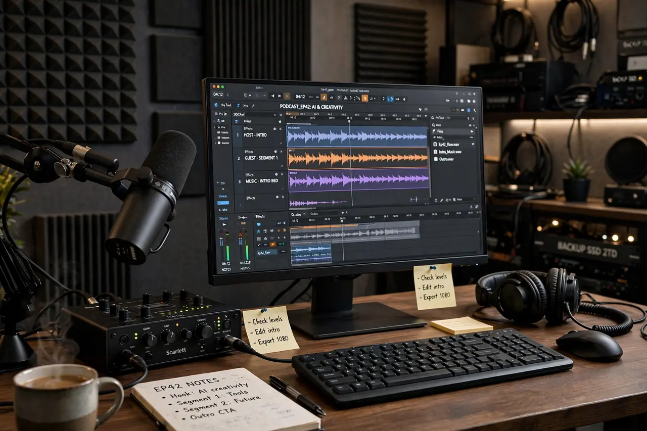 Podcast production and editing freelance niche