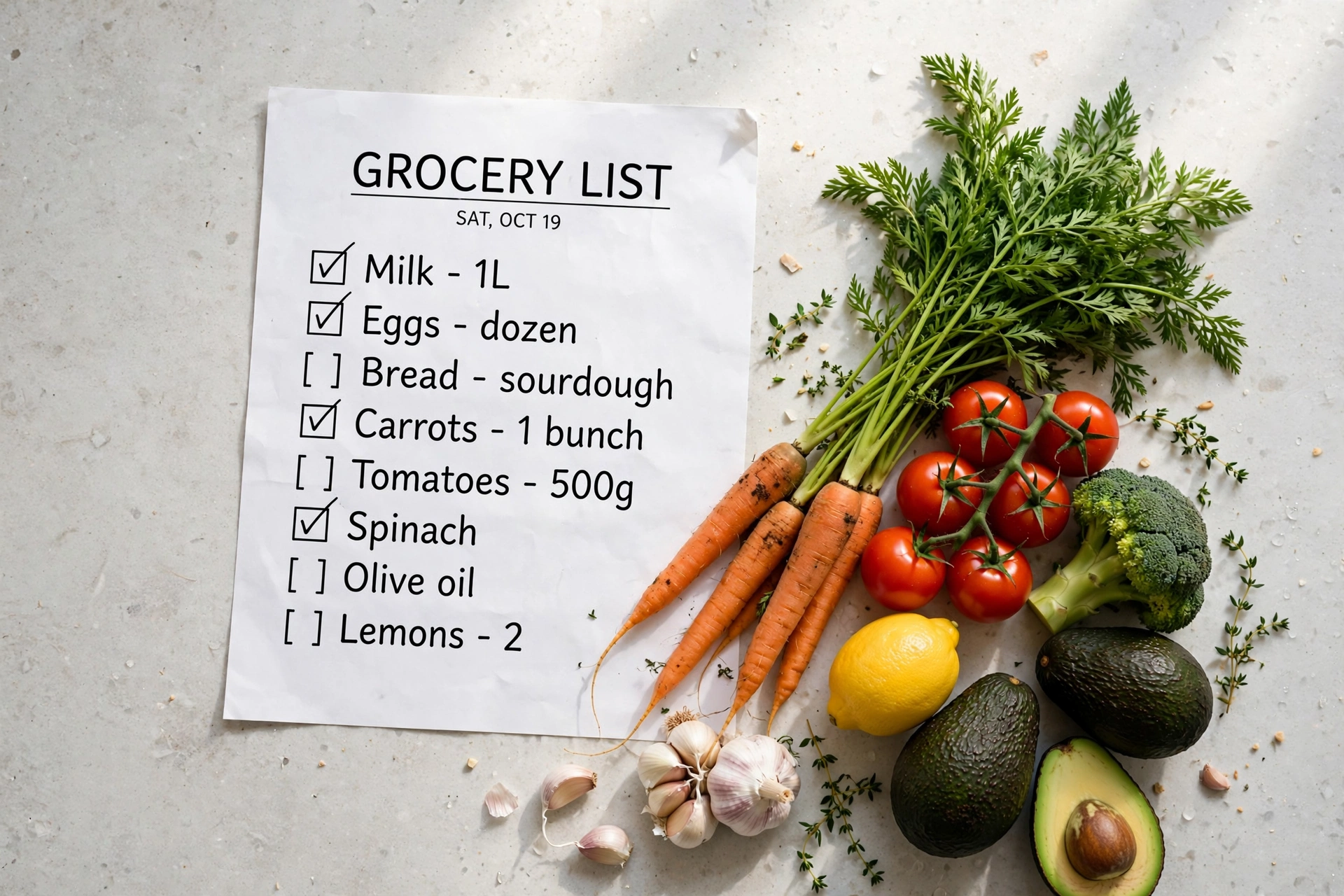 Printable grocery list template — easy digital product idea for beginners