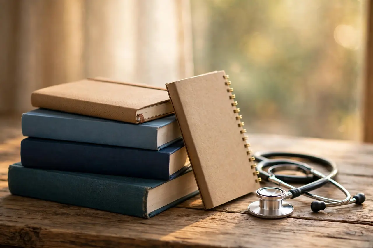 Nurse writing an NCLEX study guide for Kindle Direct Publishing