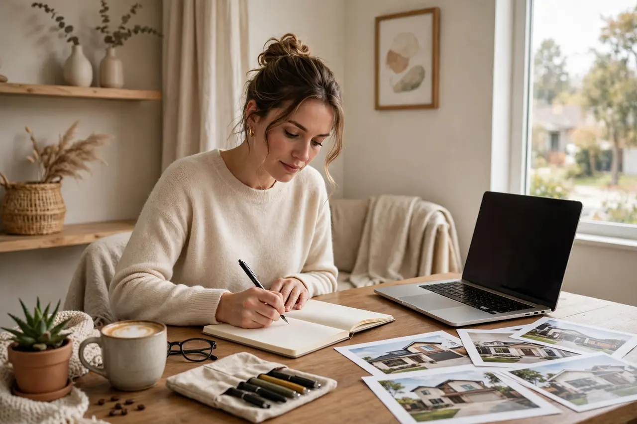 Copywriter writing compelling real estate listing descriptions