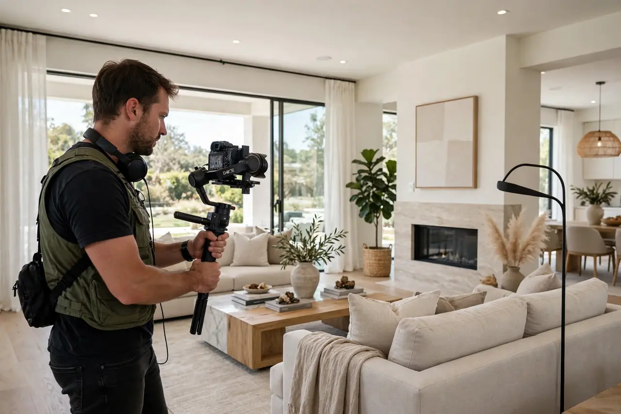 Polished AI-edited real estate listing video tour