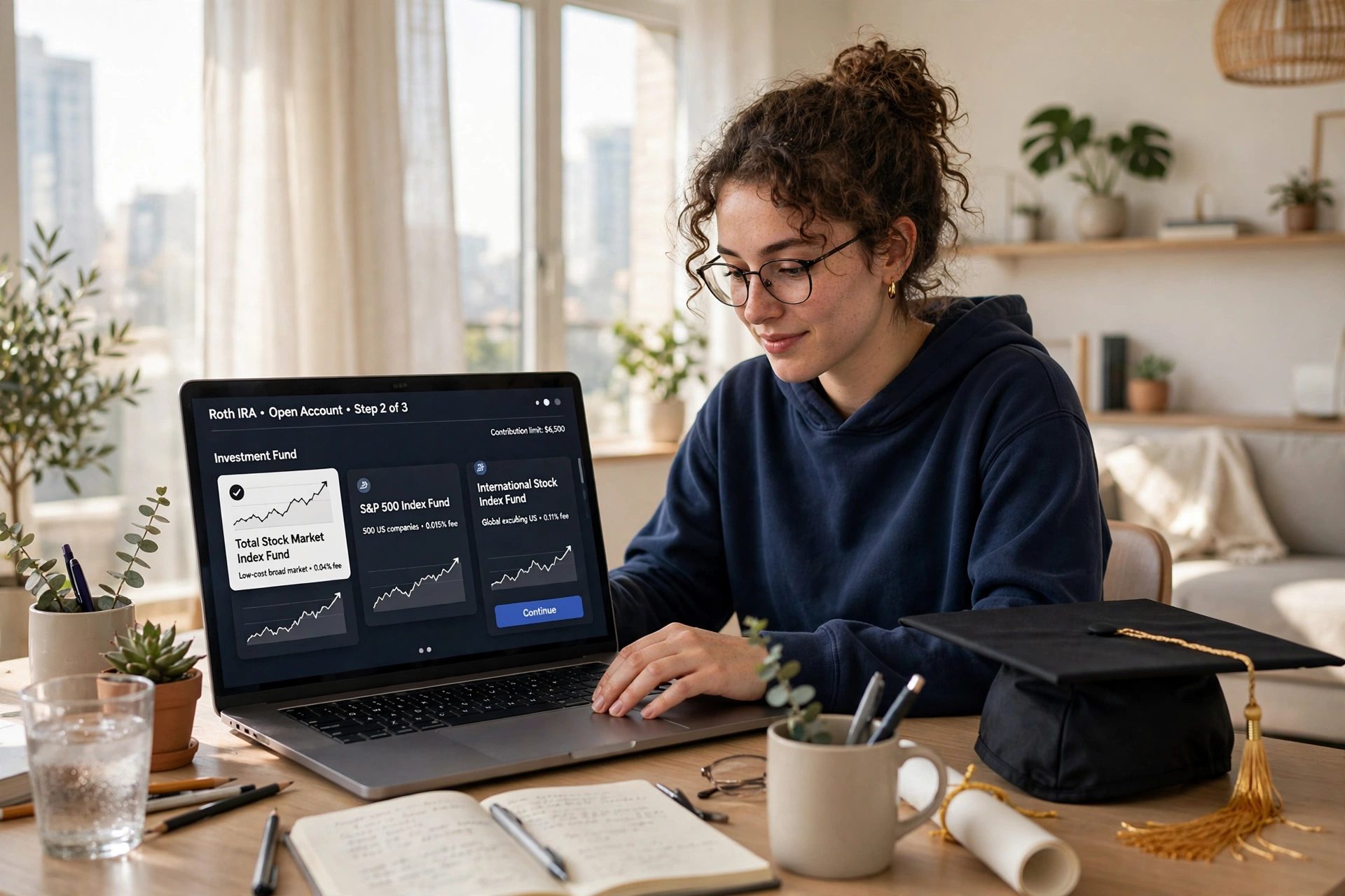 College graduate opening Roth IRA investment account