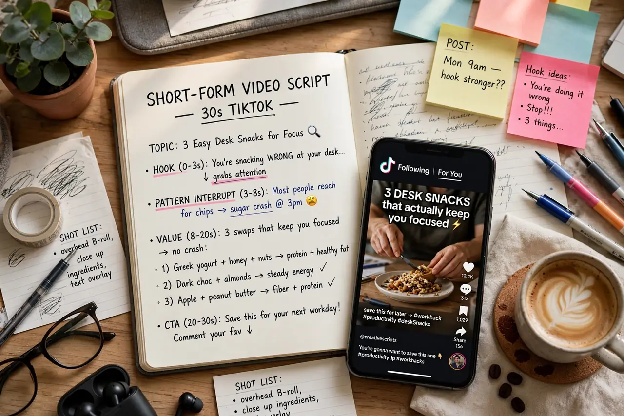 Short-form video scriptwriting freelance niche