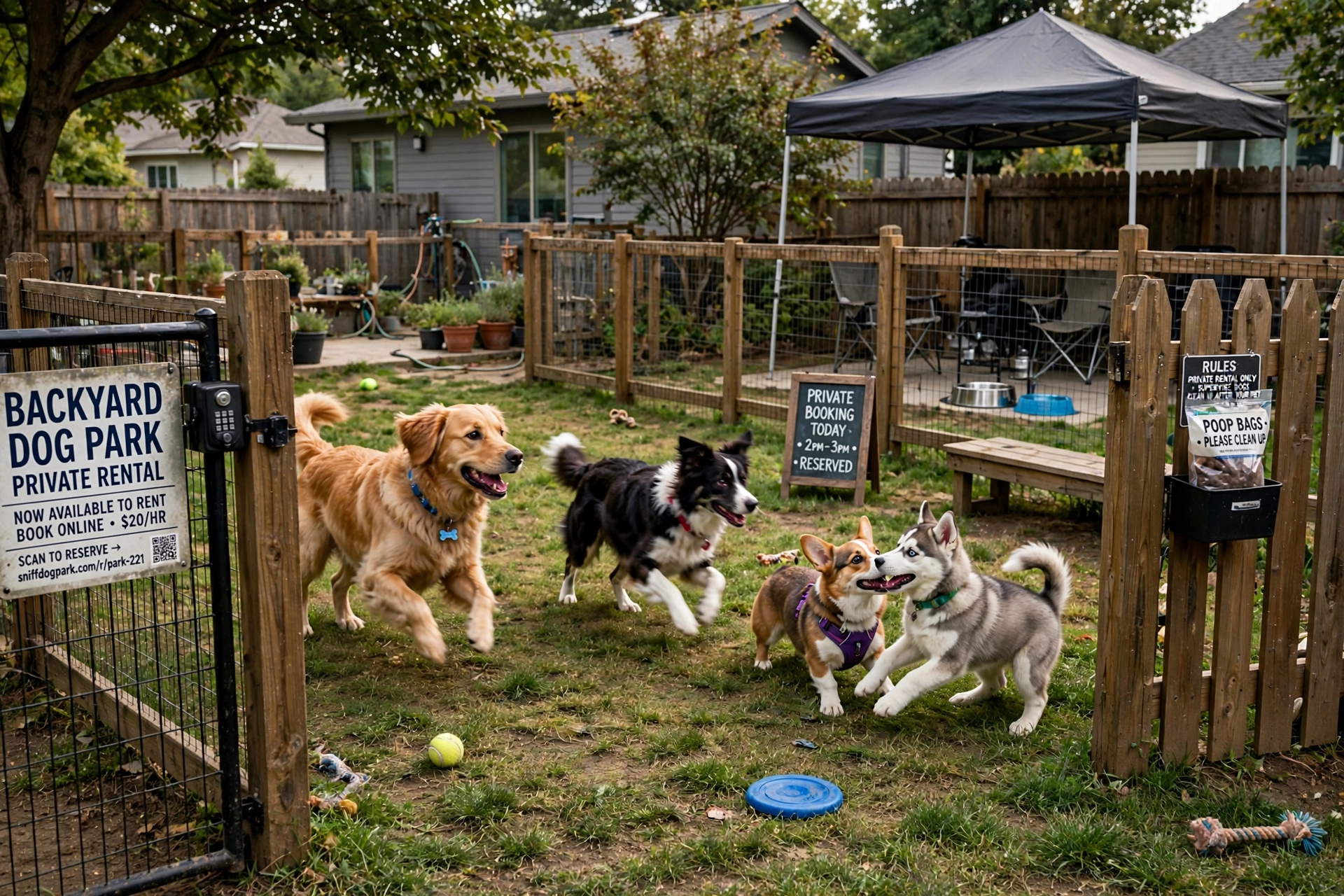 Sniffspot app booking a private backyard for dogs